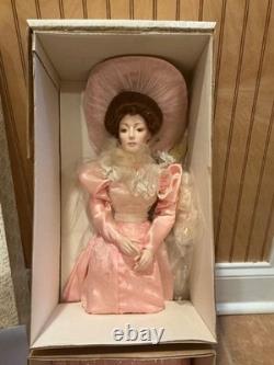 NIB Franklin Mint GIBSON GIRL BRIDESMAID Porcelain Doll withStand