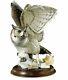 NIB Great Horned Owl Porcelain by George McMonigle 14 RARE FRANKLIN MINT