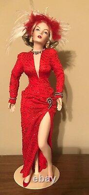 NIB Marilyn Monroe Franklin Mint Porcelain doll Gentlemen Prefer Blondes