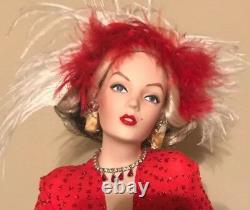 NIB Marilyn Monroe Franklin Mint Porcelain doll Gentlemen Prefer Blondes