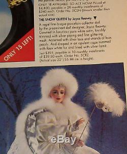 NRFB $400 DOLL SNOW QUEEN MASQUERADE PORCELAIN 22 FRANKLIN MINT by J Reavy