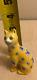 NR Franklin Mint Curio Cats Yellow & Blue TFM 3-1/8 Free Shipping