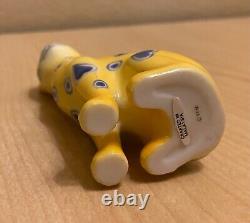 NR Franklin Mint Curio Cats Yellow & Blue TFM 3-1/8 Free Shipping