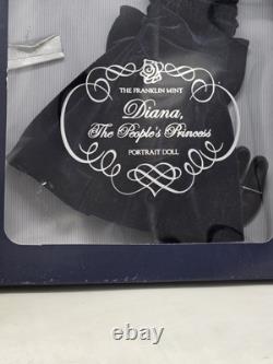 NWT Franklin Mint Princess Diana of Wales Porcelain Doll & 2 Dresses Bundle Lot