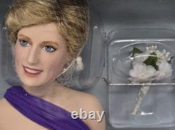 NWT Franklin Mint Princess Diana of Wales Porcelain Doll & 2 Dresses Bundle Lot