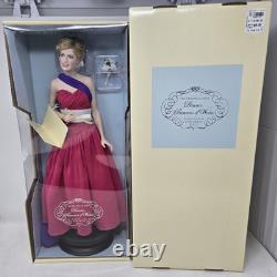 NWT Franklin Mint Princess Diana of Wales Porcelain Doll & 2 Dresses Bundle Lot