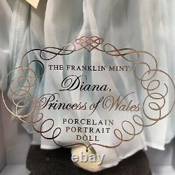 New Franklin Mint Diana Princess Of Wales Porcelain Portrait Doll NIB
