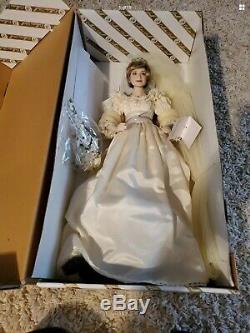 New Franklin Mint Princess Diana Doll Porcelain Wedding/Bride Doll. Rare Collect