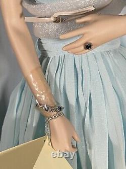 New Franklin Mint Princess Diana Princess of Elegance Porcelain Doll Blue NIB