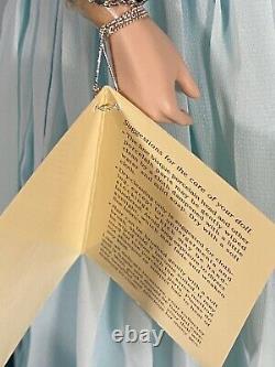 New Franklin Mint Princess Diana Princess of Elegance Porcelain Doll Blue NIB