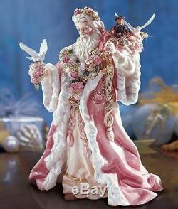 Nib 11 Pink Porcelain Victorian Santa 1995 Franklin Mint