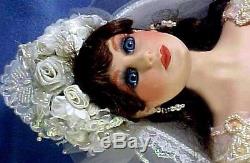 Nib Franklin Mint $750 Bride Doll Maryse Nicole Full Jointed Porcelain 22'' Coa