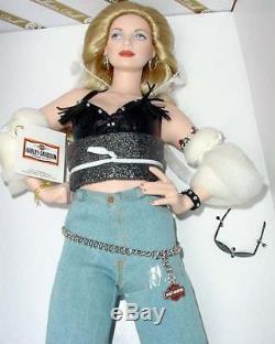 Harley davidson porcelain doll on sale