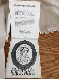 Original 1987 Gibson Girl Bride Wedding Doll Franklin Heirloom Mint Porcelain