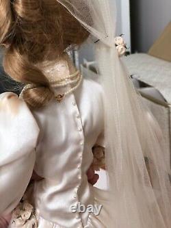 Original 1987 Gibson Girl Bride Wedding Doll Franklin Heirloom Mint Porcelain