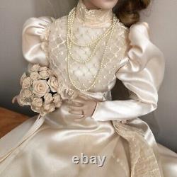 Original 1987 Gibson Girl Bride Wedding Doll Franklin Heirloom Mint Porcelain