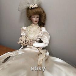 Original 1987 Gibson Girl Bride Wedding Doll Franklin Heirloom Mint Porcelain