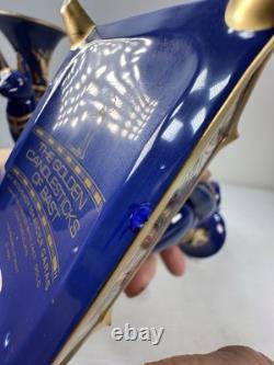 Pair Vintage Franklin Mint Egyptian Cat Candleholders by Roushdy Iskander Taras