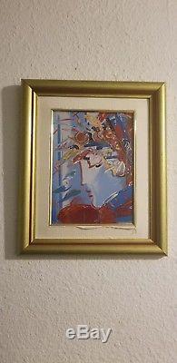 Peter Max Franklin Mint Authentic Art Plaque Porcelain Blushing Beauty Certified