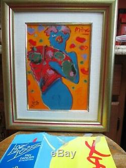 Peter Max Franklin Mint Porcelain Plaque Titled Fan Dancer