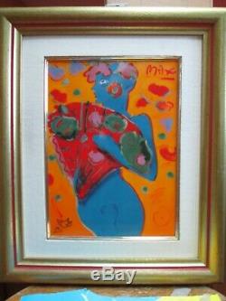 Peter Max Franklin Mint Porcelain Plaque Titled Fan Dancer