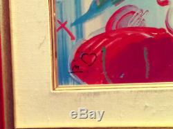 Peter Max Limited Edition -the Franklin Mint- Set Of 4 Artworks On Porcelain