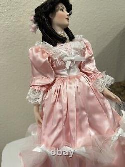 Porcelain Doll Savannah South Bell Girl Franklin Heirloom Dolls RARE