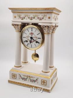 Porcelain Franklin Mint Empress Josephine Wind Up Clock Collectible Rare Gift