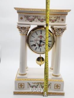 Porcelain Franklin Mint Empress Josephine Wind Up Clock Collectible Rare Gift