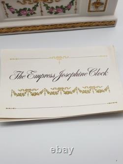 Porcelain Franklin Mint Empress Josephine Wind Up Clock Collectible Rare Gift