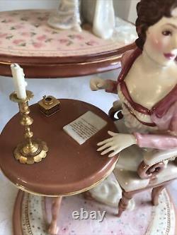 Porcelain Franklin Mint Jane Austen's Figurine Complete Set of 6 2nd Quality