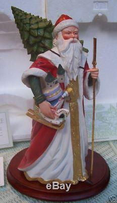 Porcelain Santa Victorian Christmas Heirloom 12 + Coa Nib 1988 Franklin Mint