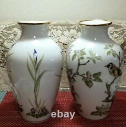Porcelain Vases Limited Edition Franklin The Woodland Bird & The Meadowland Bird