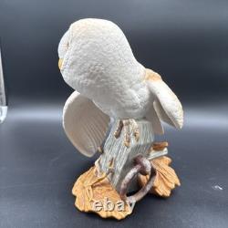 Porcelain figurine titled'The Barn Owl' by George McMonigle for Franklin Mint