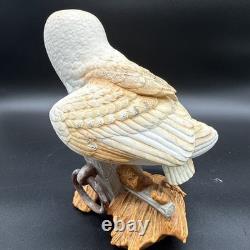Porcelain figurine titled'The Barn Owl' by George McMonigle for Franklin Mint