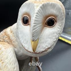 Porcelain figurine titled'The Barn Owl' by George McMonigle for Franklin Mint