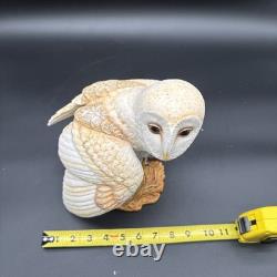 Porcelain figurine titled'The Barn Owl' by George McMonigle for Franklin Mint
