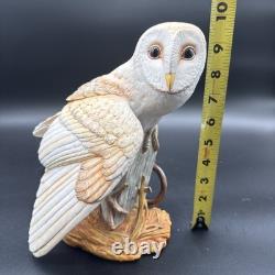 Porcelain figurine titled'The Barn Owl' by George McMonigle for Franklin Mint
