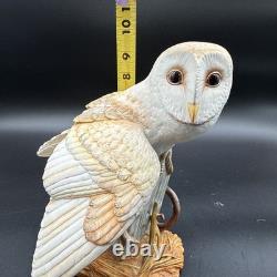 Porcelain figurine titled'The Barn Owl' by George McMonigle for Franklin Mint