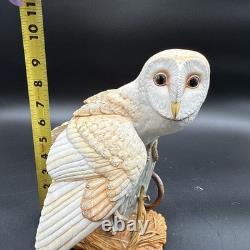 Porcelain figurine titled'The Barn Owl' by George McMonigle for Franklin Mint