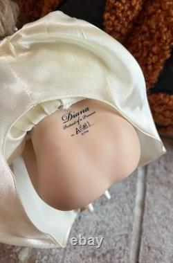 Portrait Of A Princess Diane Rare Sitting Franklin Mint Doll Crown Earrings NICE