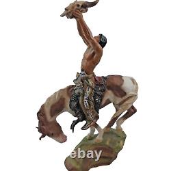 Prayer To The Healing Spirit Native American Indian Statue Buck McCain 1988 RARE