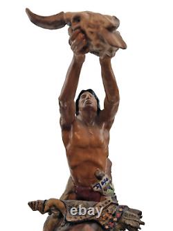 Prayer To The Healing Spirit Native American Indian Statue Buck McCain 1988 RARE