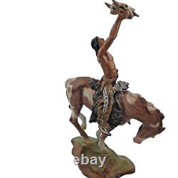 Prayer To The Healing Spirit Native American Indian Statue Buck McCain 1988 RARE