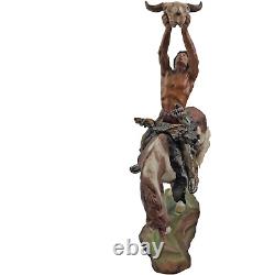 Prayer To The Healing Spirit Native American Indian Statue Buck McCain 1988 RARE