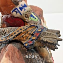 Prayer To The Healing Spirit Native American Indian Statue Buck McCain 1988 RARE