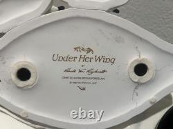 Pretty Vintage Porcelain Swans Under Her Wing Franklin Mint