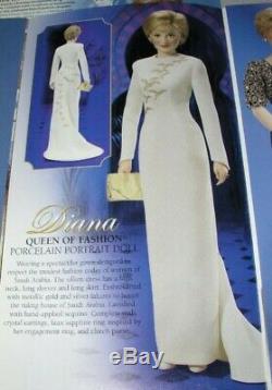 Princess Diana Doll, Queen Of Fashion Porcelain Doll By Franklin Mint