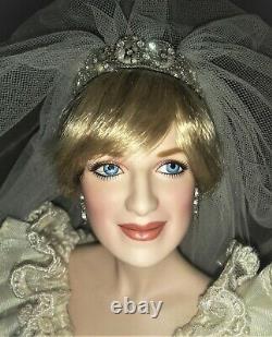 Princess Diana Franklin Mint Bride Royal Wedding Porcelain Doll