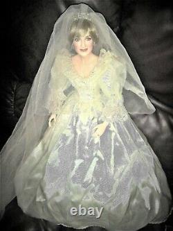 Princess Diana Franklin Mint Bride Royal Wedding Porcelain Doll